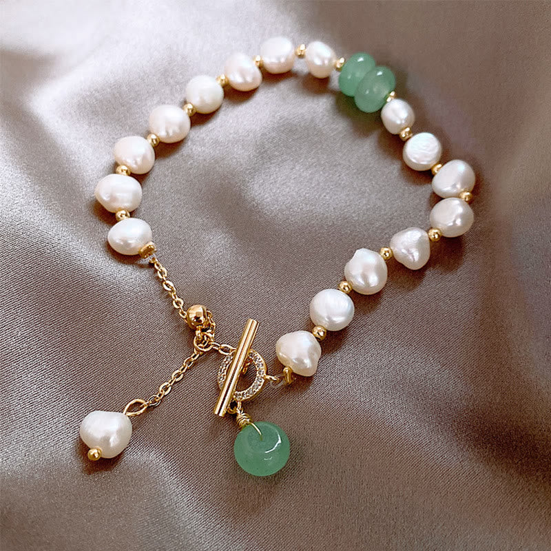 Bracelet de guérison en perles de quartz vert fraise avec Buddha Stones