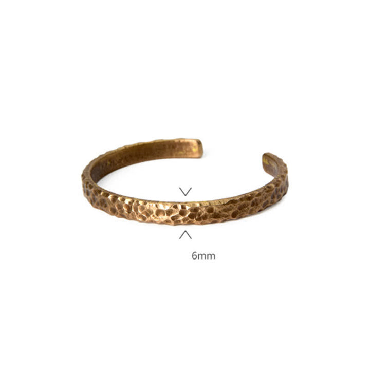 Bracelet manchette d'équilibre en cuivre et pierre de lave