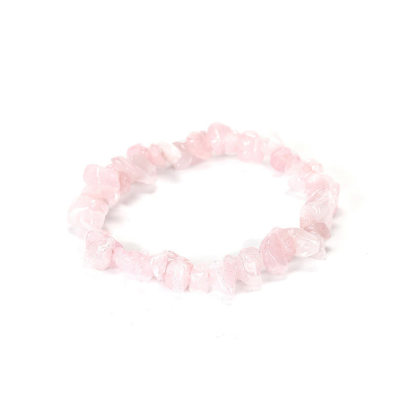 Bracelet apaisant et chaleureux en pierre de cristal de forme irrégulière naturelle