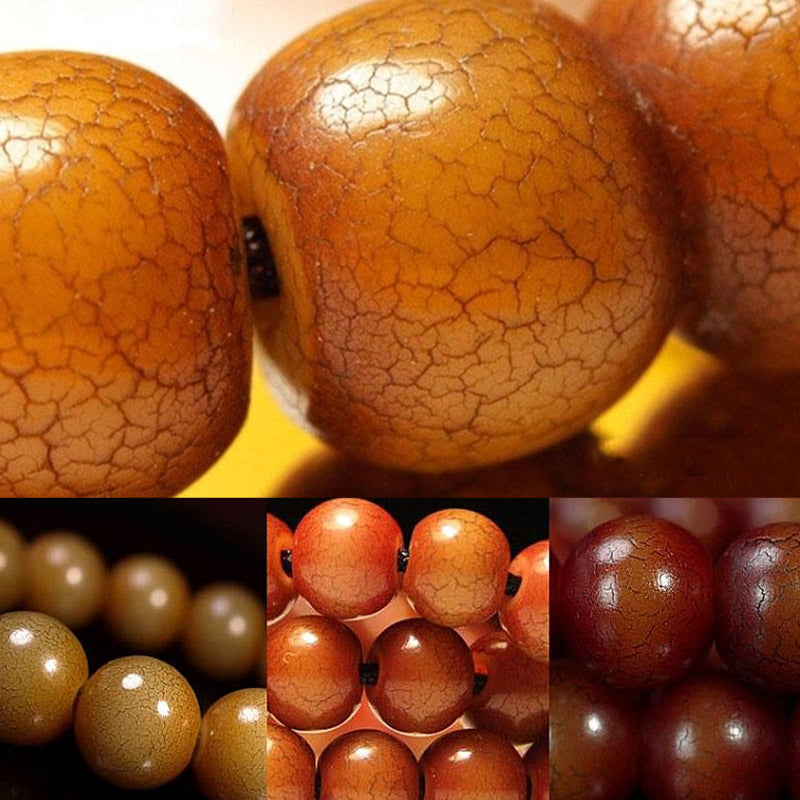 Bracelet de richesse en agate grise avec 108 perles de Mala en Buddha Stones du Tibet, graines de Bodhi, Bagua, Vajra, Dzi