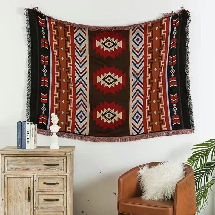 Couverture de lit géométrique chaude et confortable pour le camping, la maison, le bureau