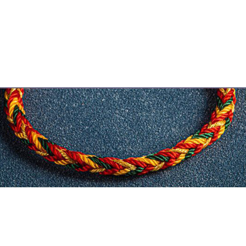 Bracelet porte-bonheur multicolore Buddha Stones « Que vous soyez en sécurité toute l'année »