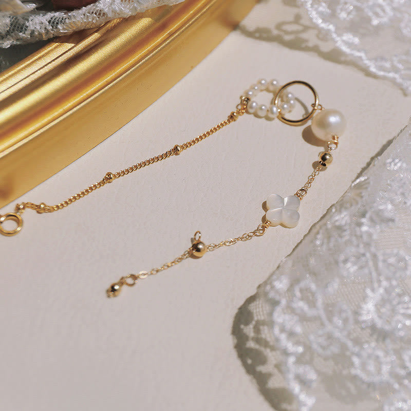 Bracelet de guérison à double boucle de paix en perles plaqué or 14 carats de Buddha Stones