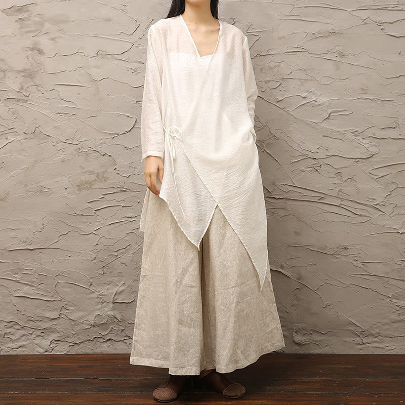 Buddha Stones Simple Motif Blanc Beige Méditation Spirituelle Zen Pratique Yoga Vêtements Vêtements pour Femmes
