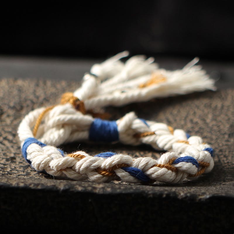 Bracelet porte-bonheur fait main Thangka en Buddha Stones Tibet Zakiram Déesse de la richesse