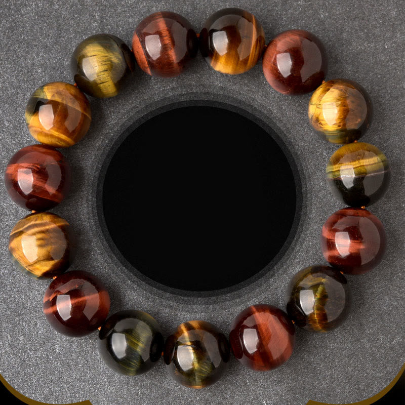Bracelet de protection positive en œil de tigre naturel Buddha Stones