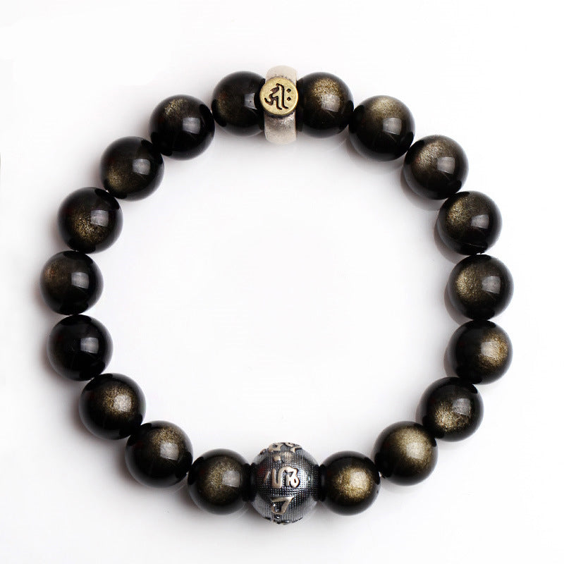 Bracelet de purification en obsidienne Buddha Stones natal du zodiaque chinois