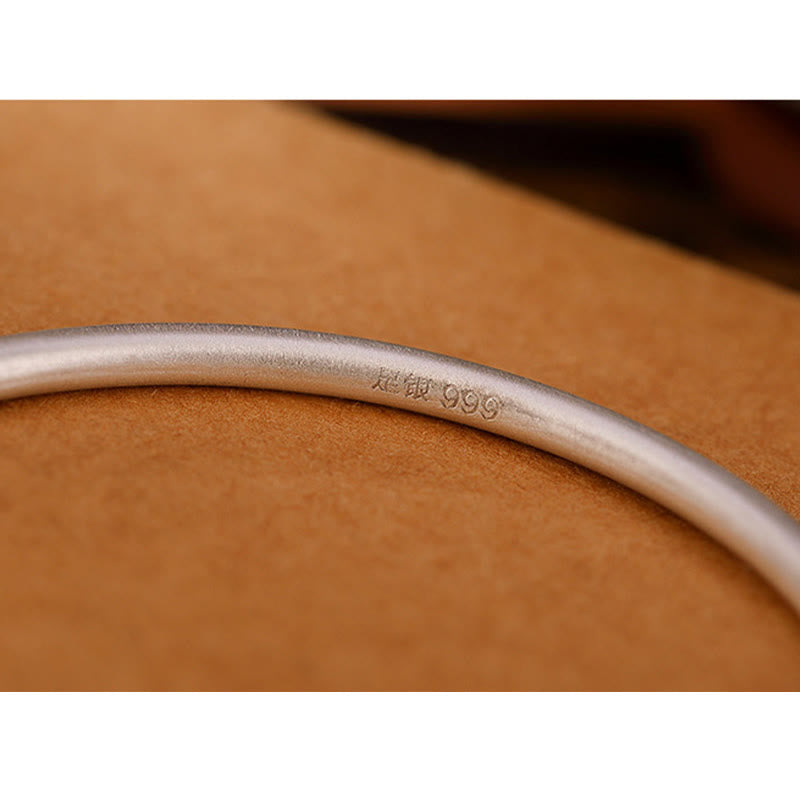 Bracelet jonc tibétain en argent sterling 999 avec Buddha Stones Om Mani Padme Hum Love