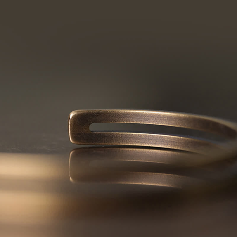 Bracelet manchette viking en cuivre rustique avec Buddha Stones