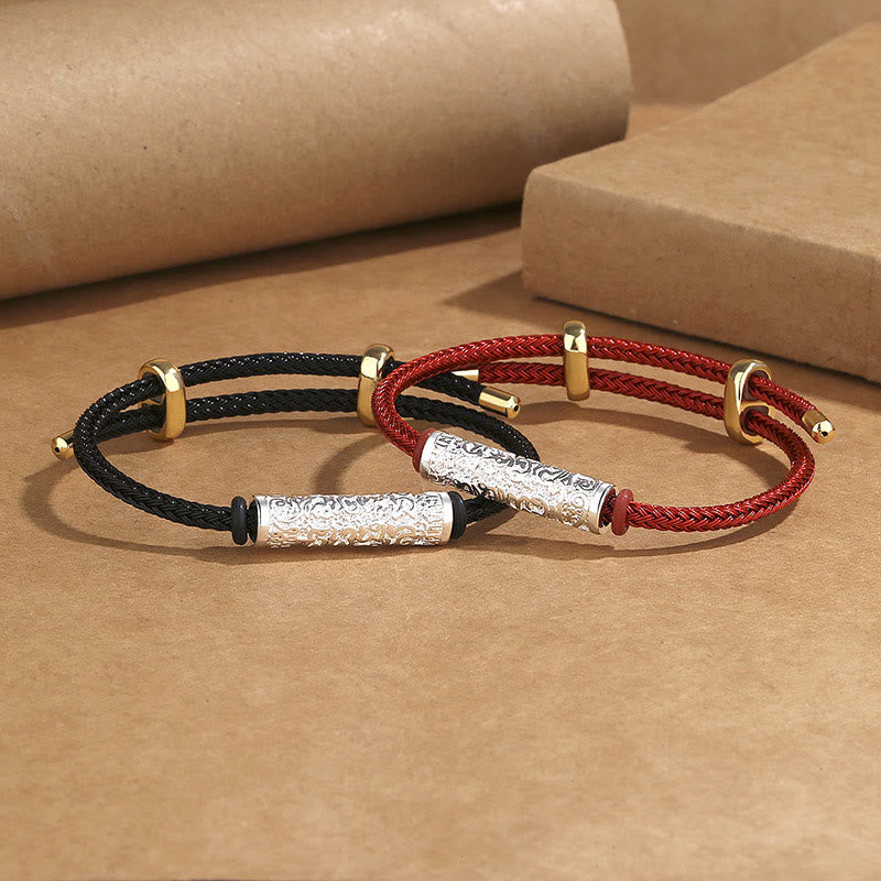 Bracelet tressé en corde Tai Sui fait main avec Buddha Stones et force de protection