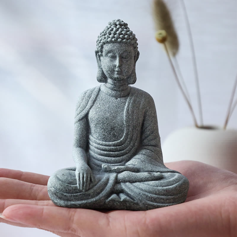 Coffret cadeau de guérison et de méditation tibétaine en pierre de Bouddha