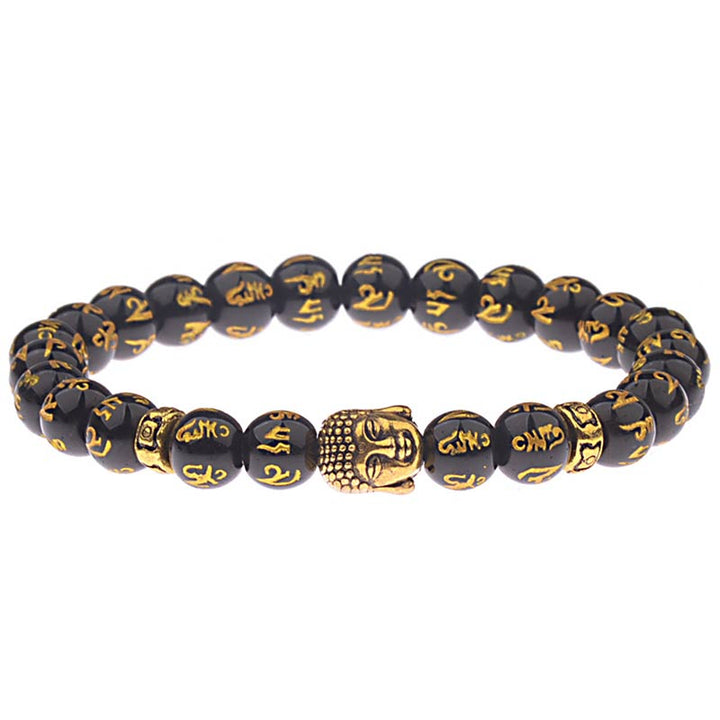 Bracelet amulette tibétain avec mantra de Buddha Stones de Bouddha