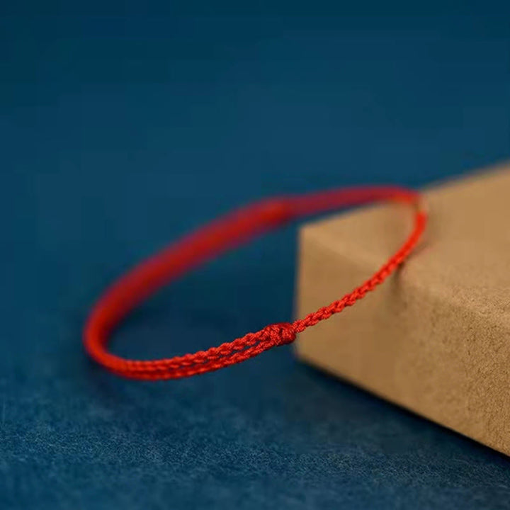 Bracelet de cheville tressé en perles dorées porte-bonheur en argent sterling 925 Buddha Stones