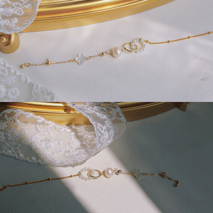 Bracelet de guérison à double boucle de paix en perles plaqué or 14 carats de Buddha Stones