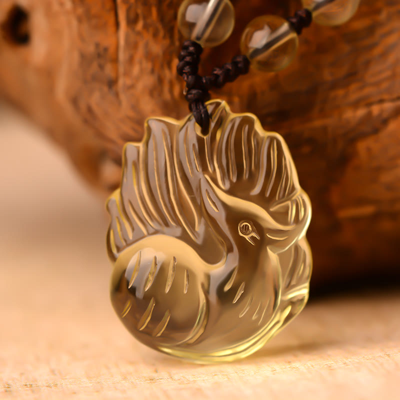 Buddha Stones pendentif porte-bonheur en améthyste naturelle et cristal blanc citrine à neuf queues