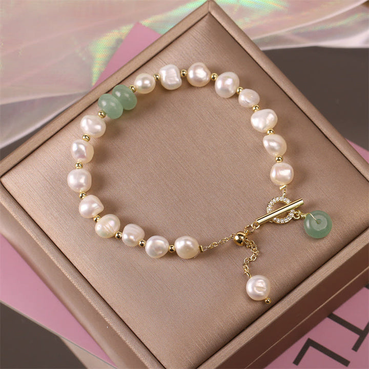 Bracelet de guérison en perles de quartz vert fraise avec Buddha Stones