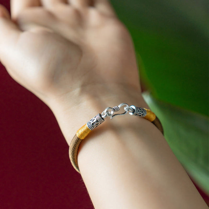 Amulette tibétaine faite à la main en Buddha Stones Bracelet tressé de protection contre la chance et le nœud King Kong - image 9