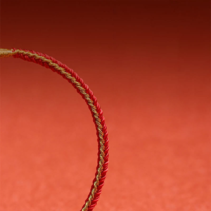 Bracelet tressé en Buddha Stones fait à la main avec symbole du zodiaque chinois, lapin, coq, rat, cheval, dragon