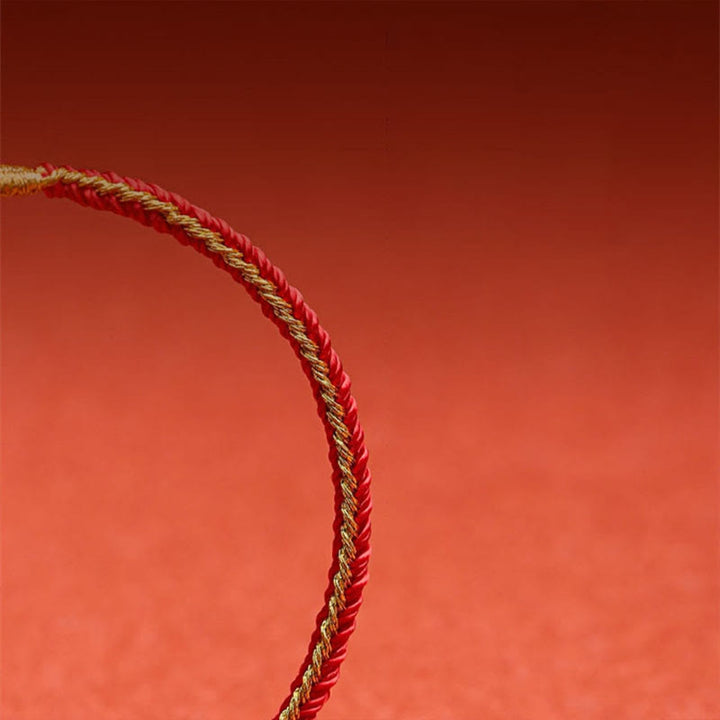 Bracelet tressé en Buddha Stones fait à la main avec symbole du zodiaque chinois, lapin, coq, rat, cheval, dragon