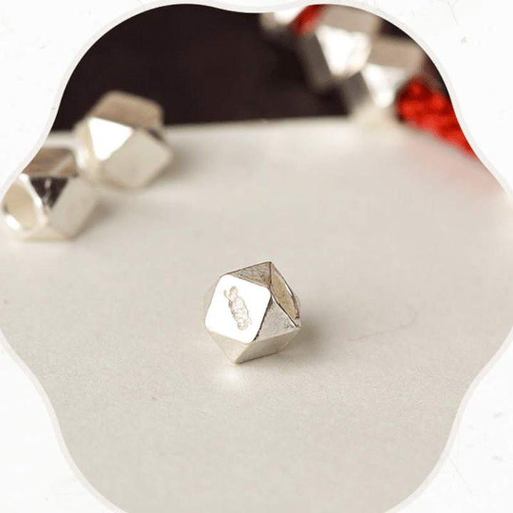 Bracelet de cheville tressé en argent sterling 925 Buddha Stones rouge