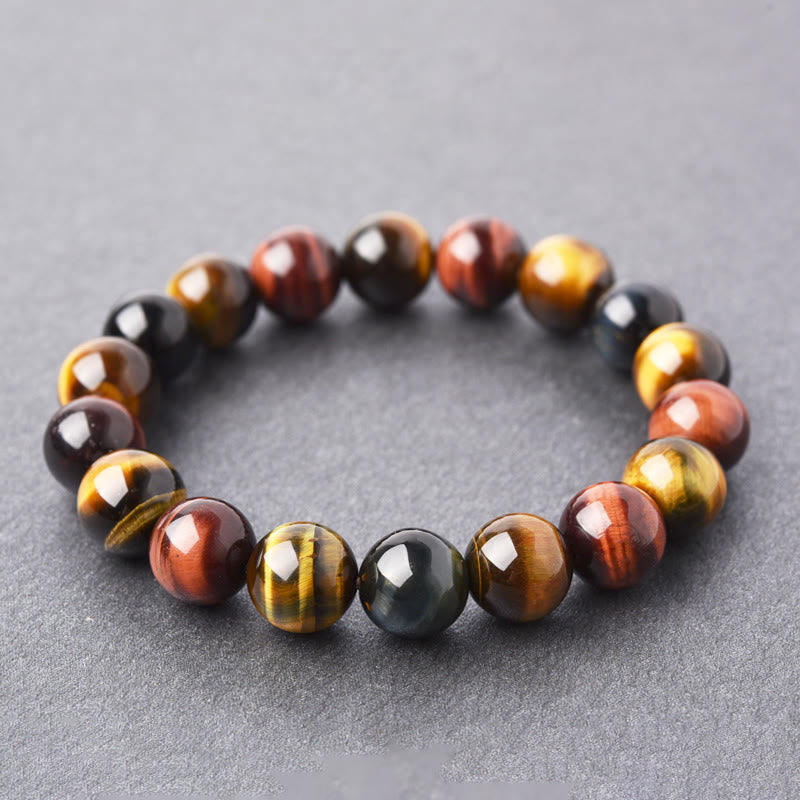 Bracelet de protection positive en œil de tigre naturel Buddha Stones