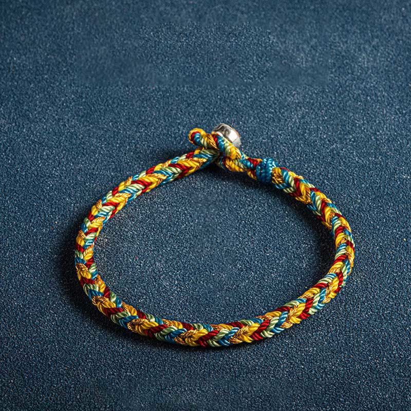 Bracelet porte-bonheur multicolore Buddha Stones « Que vous soyez en sécurité toute l'année »