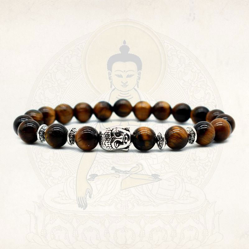 Bracelet de guérison d'amour en améthyste avec Buddha Stones