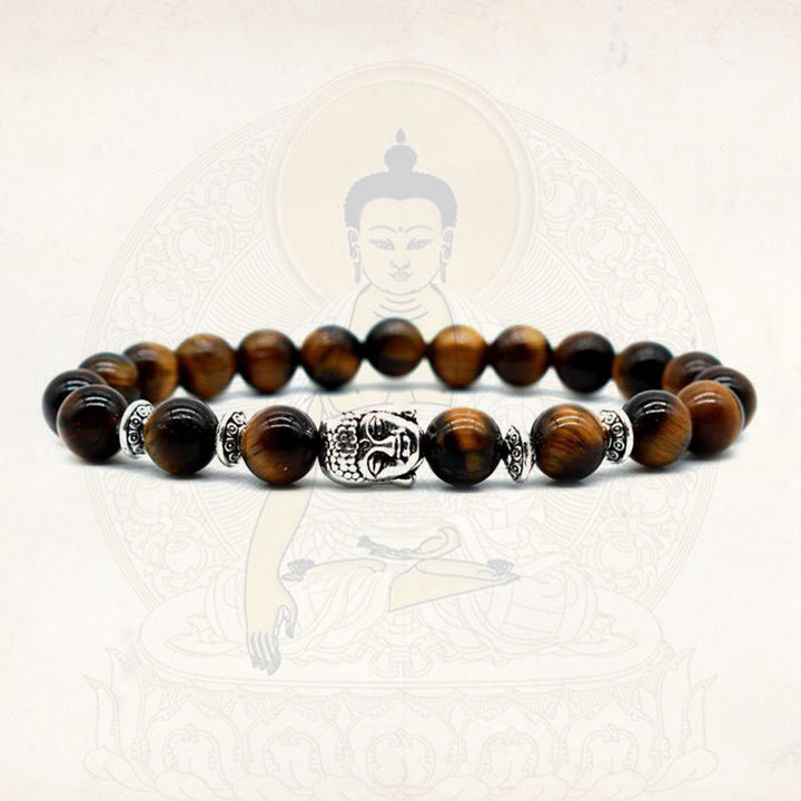 Bracelet de guérison d'amour en améthyste avec Buddha Stones