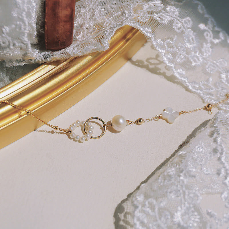 Bracelet de guérison à double boucle de paix en perles plaqué or 14 carats de Buddha Stones