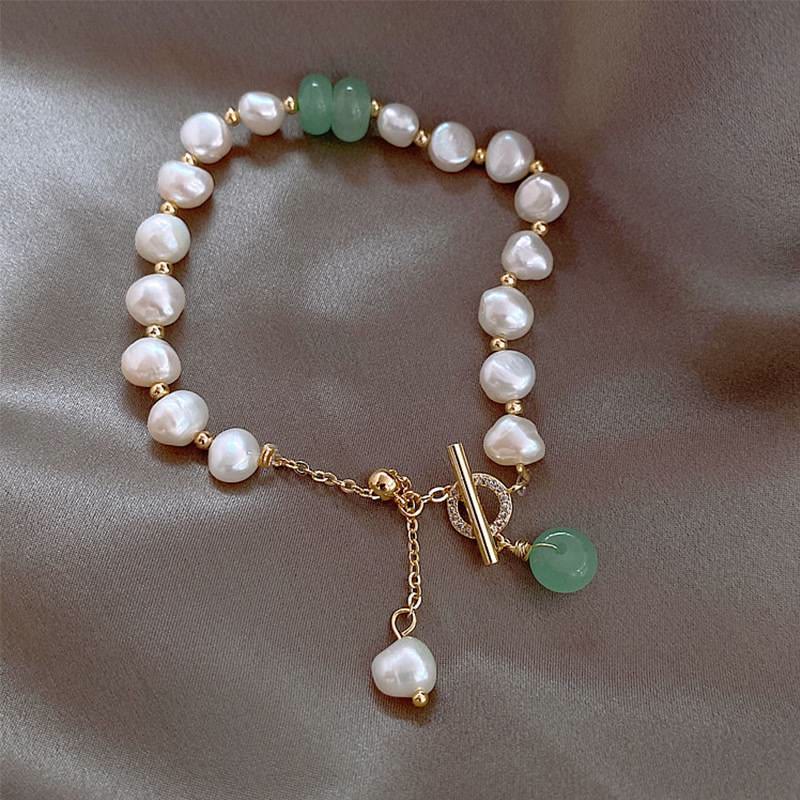 Bracelet de guérison en perles de quartz vert fraise avec Buddha Stones