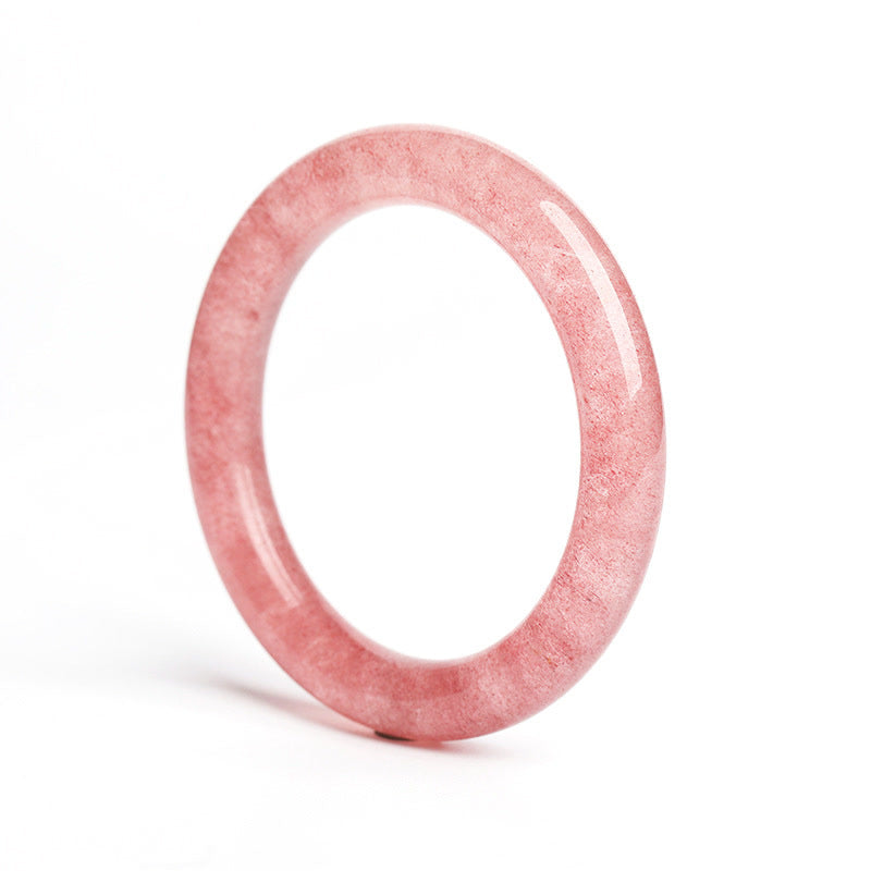 Bracelet de guérison d'amour en quartz fraise naturel Buddha Stones