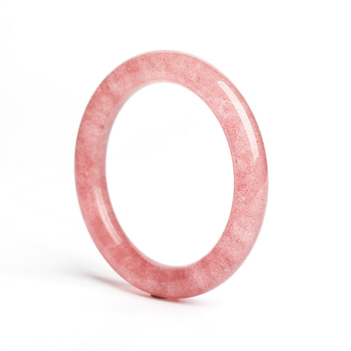 Bracelet de guérison d'amour en quartz fraise naturel Buddha Stones
