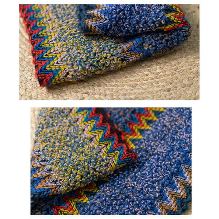 Buddha Stones, cape en tricot douce et chaude, écharpe à pompon tibétaine d'hiver