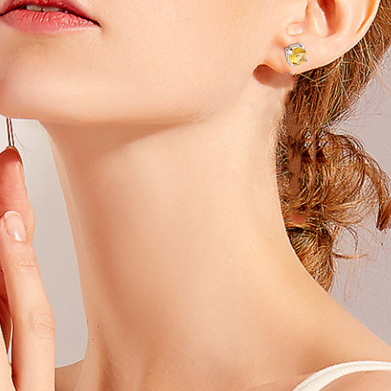 Boucles d'oreilles d'amour en améthyste avec pierres précieuses naturelles de Buddha Stones - image 10
