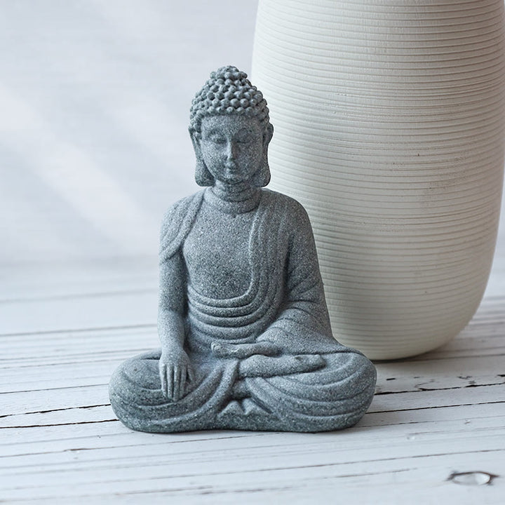 Coffret cadeau de guérison et de méditation tibétaine en pierre de Bouddha