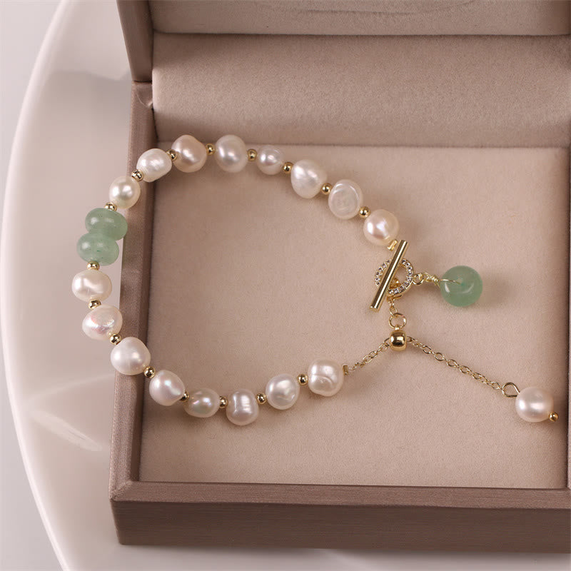 Bracelet de guérison en perles de quartz vert fraise avec Buddha Stones