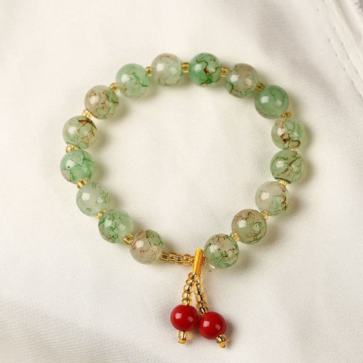Bracelet d'harmonie et de bénédiction en perles de verre Liuli de Buddha Stones
