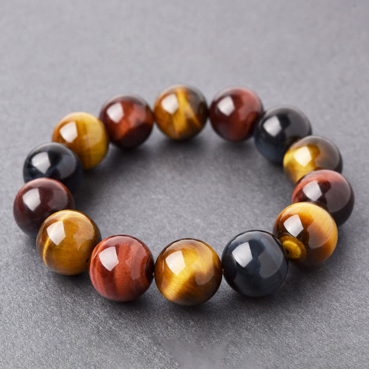Bracelet de protection positive en œil de tigre naturel Buddha Stones