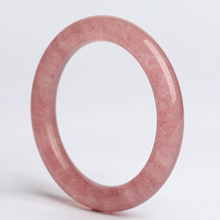 Bracelet de guérison d'amour en quartz fraise naturel Buddha Stones