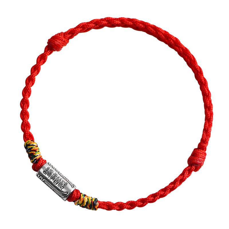 Bracelet de cheville en argent sterling 925 fabriqué à la main avec des Buddha Stones, design tout va bien, protection et force
