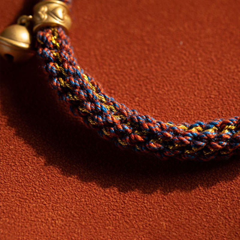 Bracelet en argent sterling 925 avec pendentif en forme de cloche porte-bonheur et symbole du zodiaque chinois Buddha Stones Om Mani Padme Hum