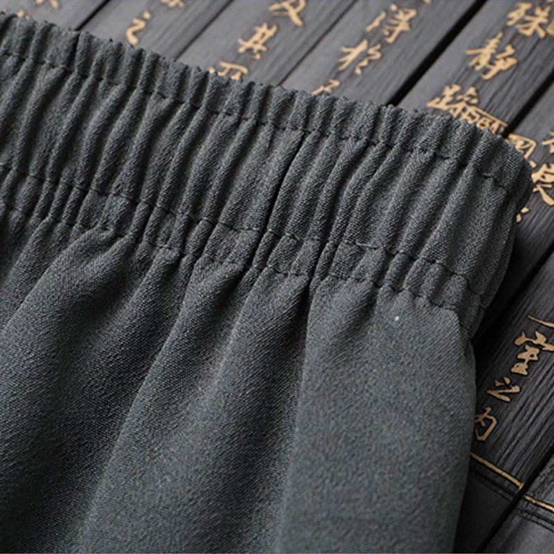 Costume Tang en Buddha Stones Hanfu Dragon chinois Uniforme de Kung Fu traditionnel Haut à manches courtes et pantalon Vêtements Ensemble pour hommes - image 12
