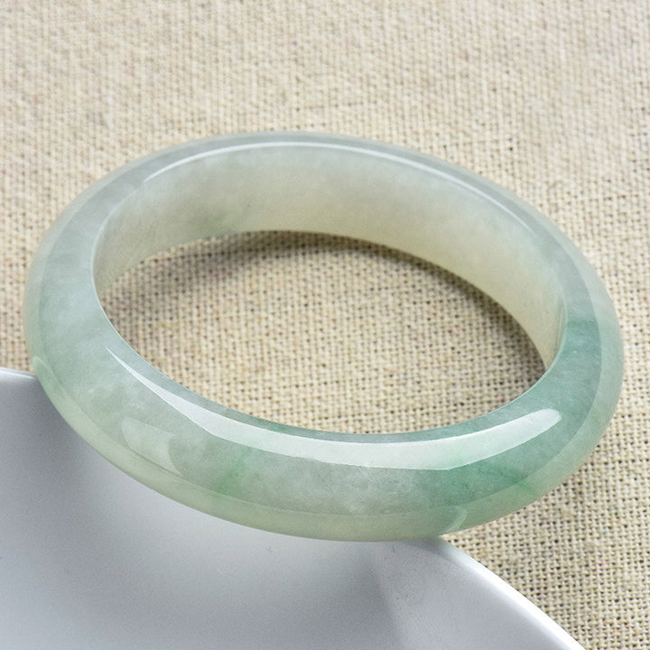 Bracelet jonc en jade naturel, porte-bonheur, guérison et prospérité - image 2