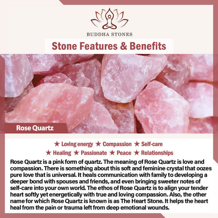 Buddha Stones Bracelet de cheville Améthyste Rose Quartz Crystal Charm Lucky Healing