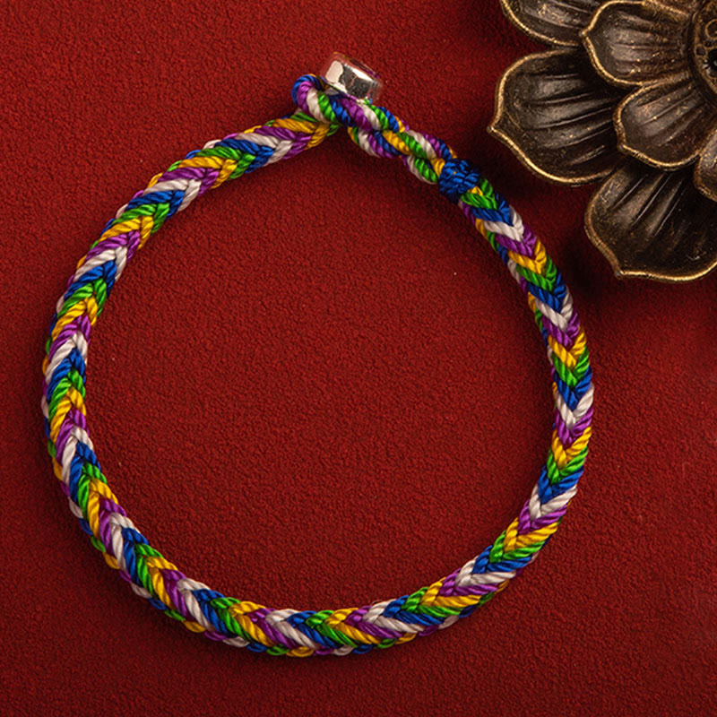 Bracelet porte-bonheur multicolore Buddha Stones "Que tout se passe comme tu le souhaites"