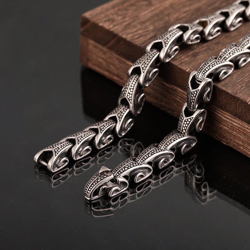 Collier pendentif de protection en acier titane avec motif de dragon et Buddha Stones - image 16