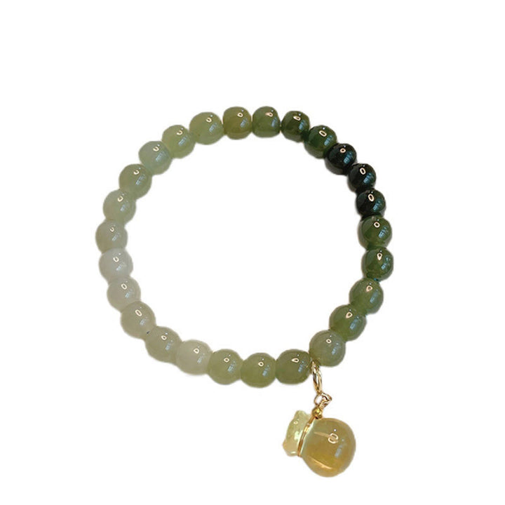 Bracelet porte-bonheur en perles de jade Hetian naturel Buddha Stones