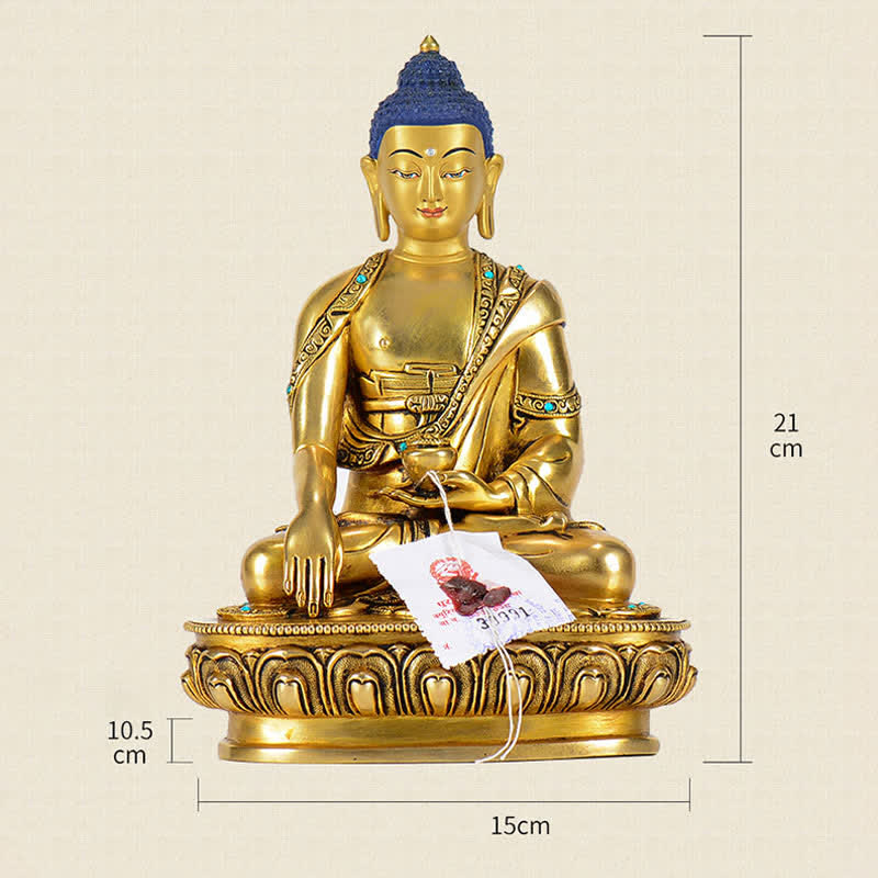 Statue décorative en cuivre de la compassion de Bouddha Shakyamuni - image 13
