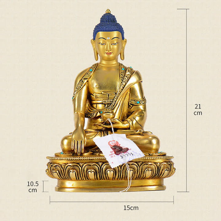 Statue décorative en cuivre de la compassion de Bouddha Shakyamuni - image 13