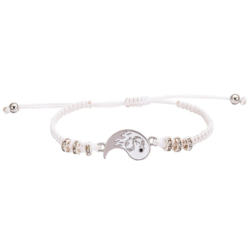 Bracelet couple Yin Yang Dragon 2 pièces en Buddha Stones